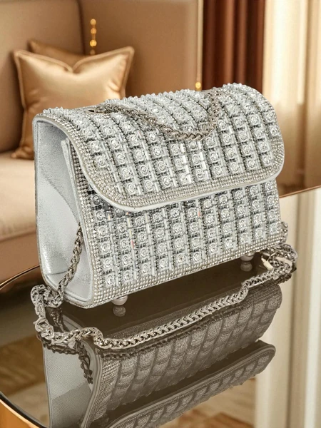 Royalfashion Damen Clutch Handtasche mit Zirkonia Elira Dusk