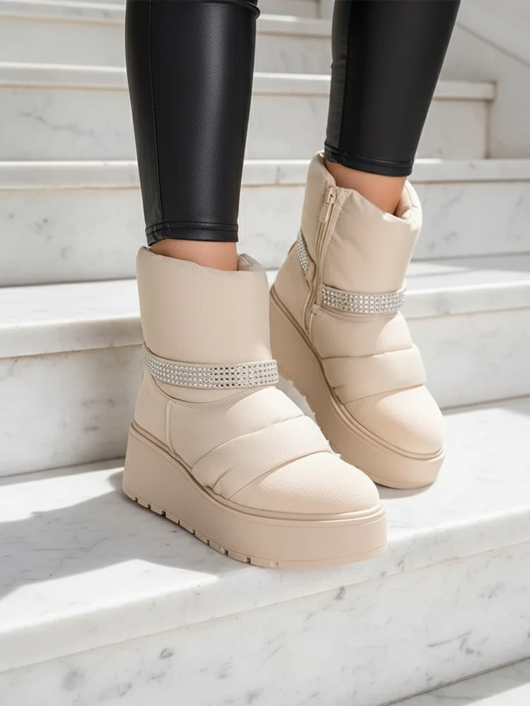 Royalfashion Damen Keilabsatz Schneestiefel Renosi