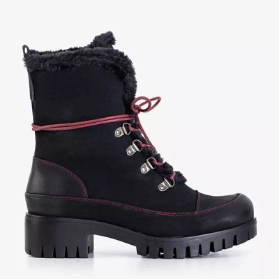 OUTLET Schwarze Miratorg-Arbeitskleidung mit Schnürung für Damen - Schuhe