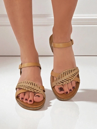 Royalfashion Damen Sandalen mit flacher Sohle Willow Grace