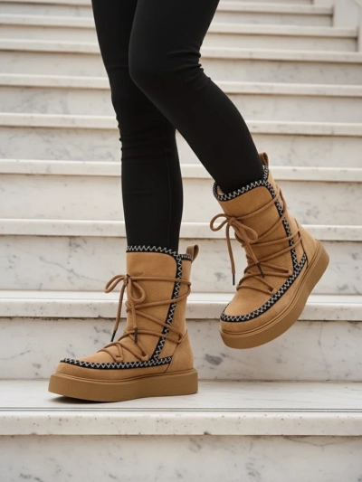 Royalfashion Damen Schnürschnee boots Siozi
