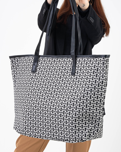 Schwarze Tasche mit Aufdruck - Accessoires