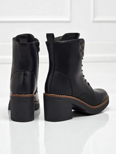 Damen Stiefeletten aus Öko-Leder mit Blockabsatz Zeltra