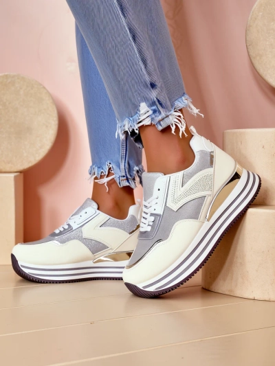 Royalfashion Damen Sneaker mit Glitzer Borovis