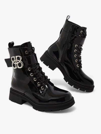 Lackierte Damenstiefeletten aus Öko-Leder Veuli