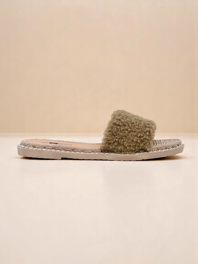 Royalfashion Damenpantoletten mit Kunstfell Cozy Step