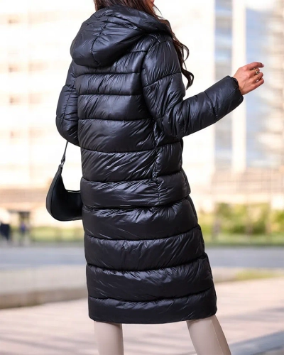 Royalfashion Schwarze Damen Winterjacke