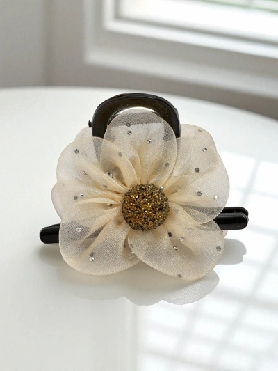 Royalfashion Haarspange mit Tüllblume und Glitzermitte