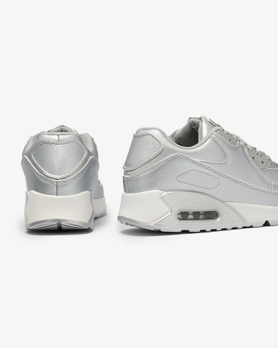 Silberfarbene Damen-Schnürschuhe Moteri - Footwear