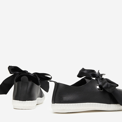 Schwarze Damen-Sneaker zum Hineinschlüpfen Samhu - Footwear