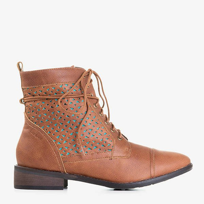 Braune Stiefel mit durchbrochenem Obermaterial Mistral - Schuhe