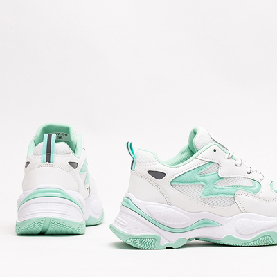 Grüne und weiße Sportschuhe für Damen Krinosi Sneakers - Schuhe