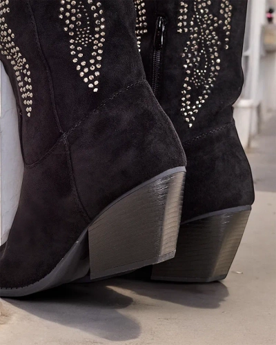 Royalfashion Damen Cowboystiefel mit Absatz Kokoko