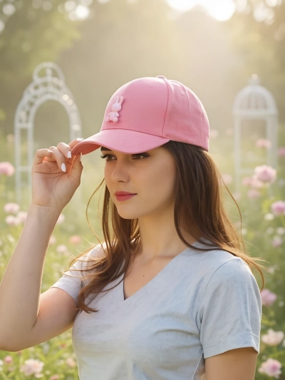 Royalfashion Kappe mit Schirm und Bunny Chic Patch