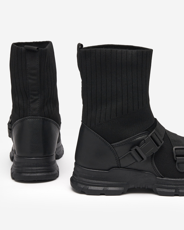 Schwarze hohe Damen-Sportschuhe mit Verzierung Cerini - Footwear