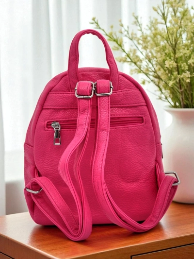 Aurelia Fuchsia Rucksack Öko-Leder Królewska Moda Damen 25x25cm