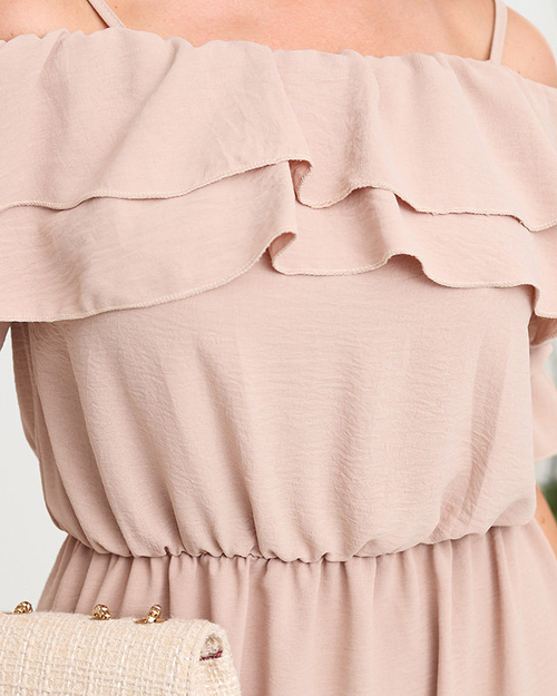 Жіноча іспанська бежева сукня - Одяг