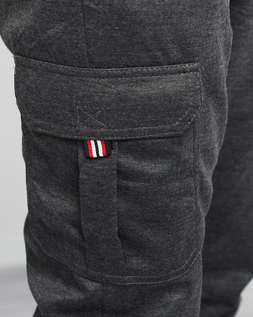 Темно-сірі чоловічі спортивні штани з кишенями - одяг