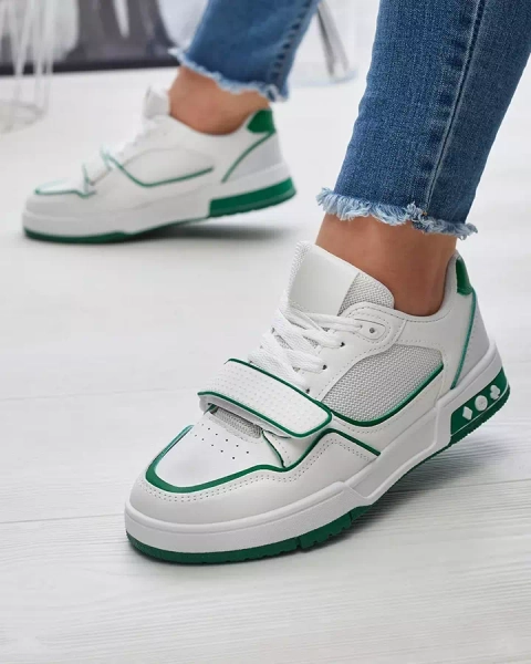 Sportliche Damen-Sneakers in Weiß und Grün Xirrat- Footwear