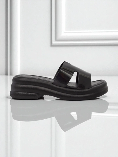 Royalfashion Damen Pantoletten mit dicker Sohle Nova Gloss