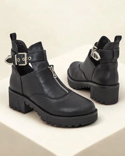 Royalfashion Damenstiefeletten im Worker-Stil Komowi