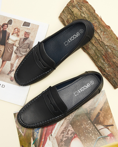 Schwarze Herrenmokassins Hacerno- Footwear