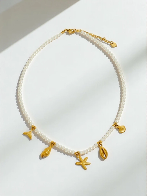 Перлинне Намисто Thalassa Mare з Підвісками в Стилі Antico Oro