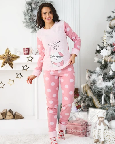 Royalfashion Damenpyjamas mit einem Kätzchen