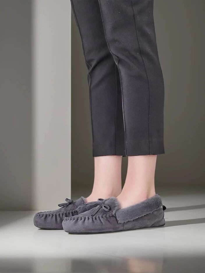 Royalfashion Damenmokassins mit Fell Ahtikes