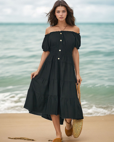 Royalfashion Knielanges spanisches Kleid für Damen