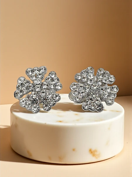 Royalfashion Damen Ohrclips mit Zirkonia