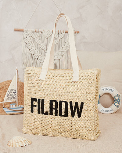 Royalfashion Große Damenhandtasche aus Stroh