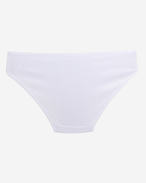 Білі жіночі трусики з мереживом