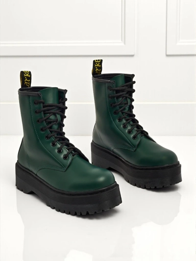 Damen Worker Boots mit Prägung Isadore