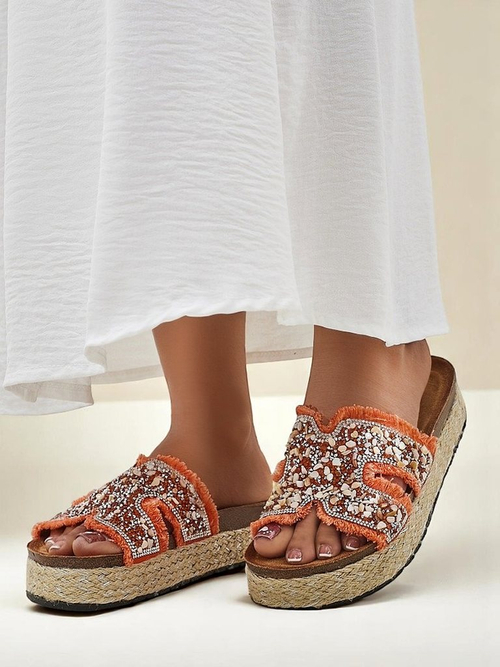 Royalfashion Жіночі шльопанці з прикрасами Candy Candy