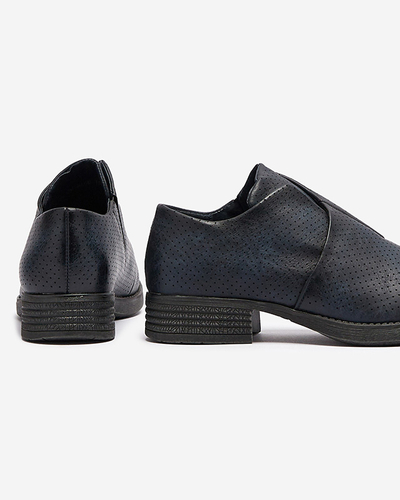 Royalfashion marineblau Damen Öko-Leder Halbschuhe Ilioppa