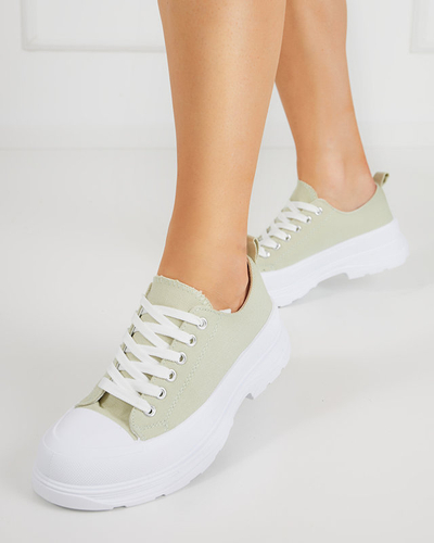 OUTLET Grüne Sportschuhe für Damen Cresoma - Schuhe