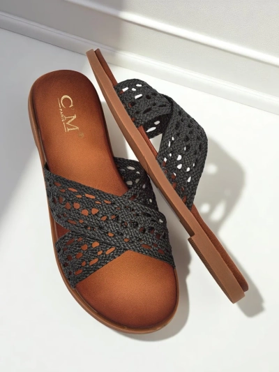 Royalfashion Damen-Pantoletten mit flacher Sohle Ella Brooke