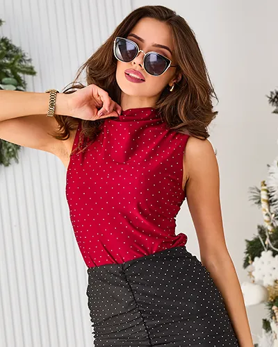 Royalfashion Damenbluse mit Strasssteinen