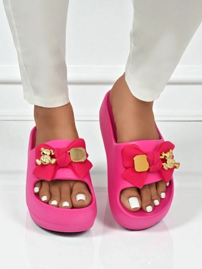 Royalfashion Damen-Gummi-Flip-Flops mit dekorativer Schleife Alday