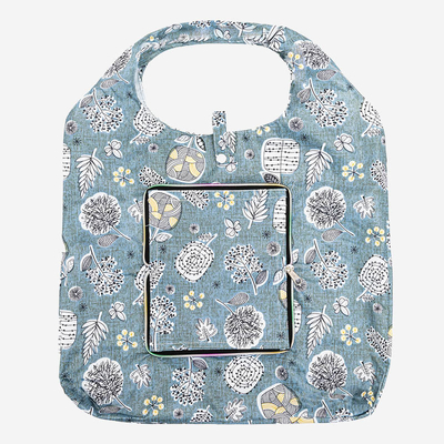 Graue, faltbare, geblümte Geldbörsen-Shoppertasche - Accessoires