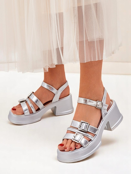 Royalfashion Damensandalen mit niedrigem Blockabsatz Otteze