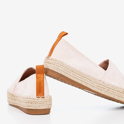 Hellrosa Espadrilles auf der Umox-Plattform - Schuhe 1