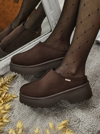 Kurze Damenstiefel a'la Schneestiefel mit Fell Noelina