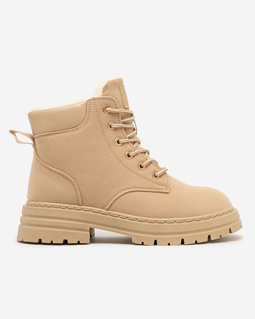 Royalfashion Світло-коричневі жіночі утеплені черевики-трапери Radoras