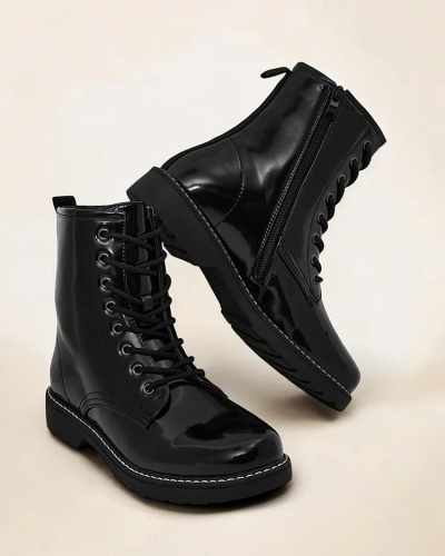 Royalfashion Damen Schnürstiefeletten Lacerro