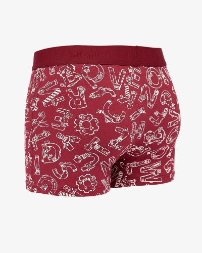 Чоловічі шорти-боксери Royalfashion Maroon з принтом