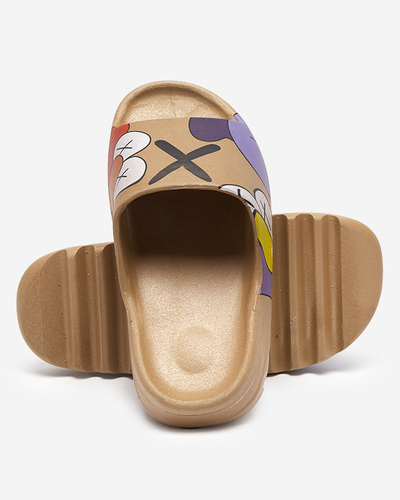 Goldbraune Damen-Flip-Flops Elmino - Schuhe
