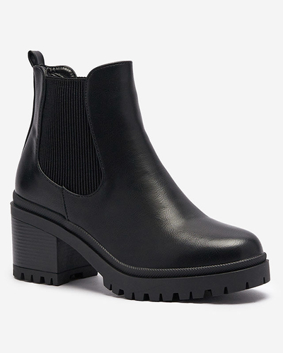 OUTLET Чорні жіночі черевики на стійці Foccillo- Footwear