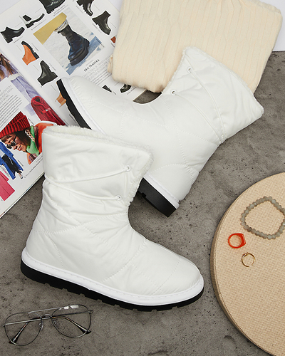 Weiße Damenschuhe a'la Schneestiefel Amirfu- Footwear